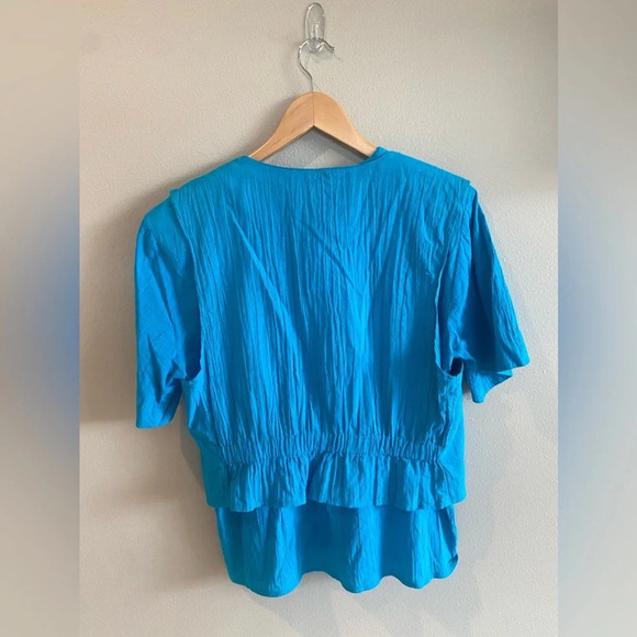CITY GIRL BY NANCY BOLEN Vintage 80s Turquoise Two Piece Set Made in the USA - Picture 2 of 16